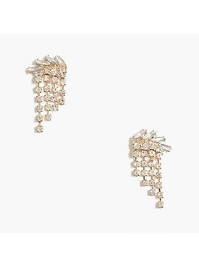 J.Crew-Crystal waterfall dangle earrings-NWT